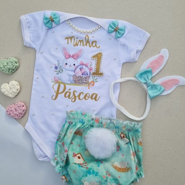 Body Primeira Páscoa🐇🧡