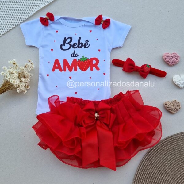 Body + Tapa Fraldas Bebê do Amor 🍓