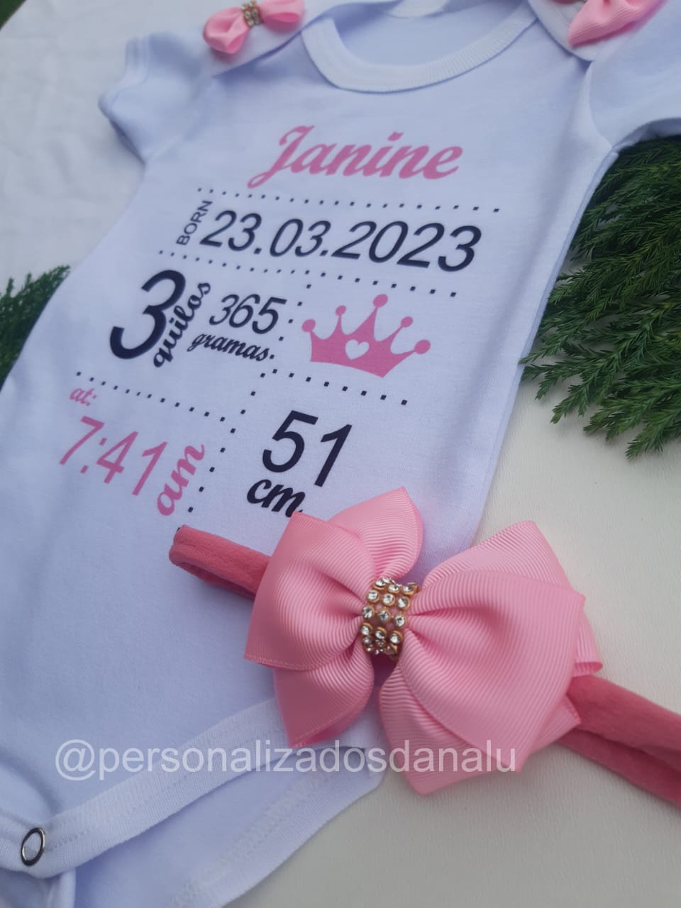Body Dados de Nascimento FEMININO💖 - Imagem 2